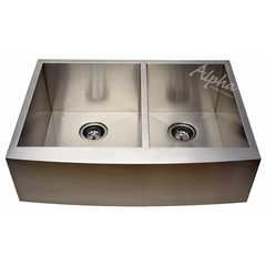 Alpha Double Bowl Handmade Apron/Farmhouse Zero-Radius Sink - AP3019 - The Home Selection