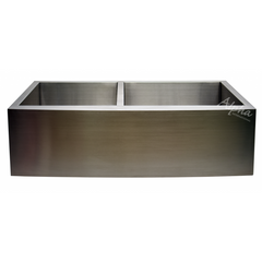 Alpha Double Bowl Handmade Apron/Farmhouse Zero-Radius Sink - AP3019 - The Home Selection