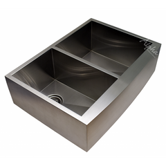 Alpha Double Bowl Handmade Apron/Farmhouse Zero-Radius Sink - AP3019 - The Home Selection