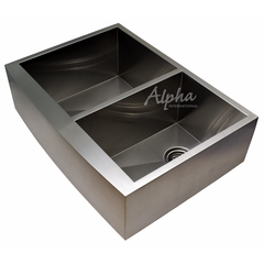 Alpha Double Bowl Handmade Apron/Farmhouse Zero-Radius Sink - AP3019 - The Home Selection