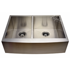 Alpha Double Bowl Handmade Apron/Farmhouse Zero-Radius Sink - AP3019 - The Home Selection