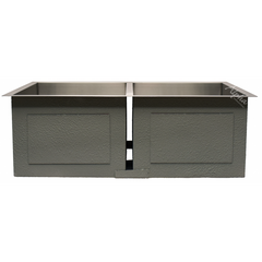 Alpha Double Bowl Handmade Undermount Zero-Radius Sink - HU3 - The Home Selection