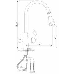 Alpha Goose Neck Pull-Out Faucet Model No. 92-599 - The Home Selection
