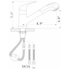 Alpha Loop Handle Pull-Out Faucet Model No. 45-577 - The Home Selection