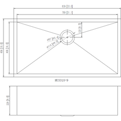 Alpha Single Bowl Handmade Undermount Zero-Radius Sink - HU - The Home Selection