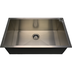 Alpha Single Bowl Handmade Undermount Zero-Radius Sink - HU - The Home Selection