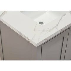 Altair 31" Single Sink Bathroom Vanity Countertop - Eivissia in Calacatta White - The Home Selection