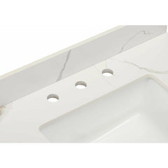 Altair 31" Single Sink Bathroom Vanity Countertop - Eivissia in Calacatta White - The Home Selection