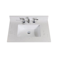 Altair 31" Single Sink Bathroom Vanity Countertop - Frosinone in Jazz White - The Home Selection