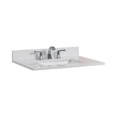 Altair 31" Single Sink Bathroom Vanity Countertop - Frosinone in Jazz White - The Home Selection