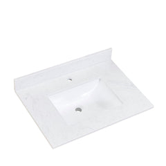 Altair 31" Single Sink Bathroom Vanity Countertop - Salerno in Aosta White - The Home Selection