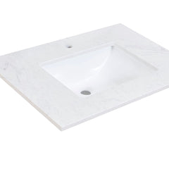 Altair 31" Single Sink Bathroom Vanity Countertop - Salerno in Aosta White - The Home Selection
