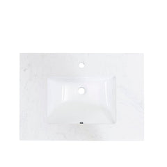 Altair 31" Single Sink Bathroom Vanity Countertop - Salerno in Aosta White - The Home Selection