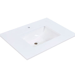 Altair 31" Single Sink Bathroom Vanity Countertop - Viterbo in Snow White - The Home Selection