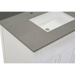 Altair 37" Single Sink Bathroom Vanity Countertop - Madrid in Concrete Gray - The Home Selection