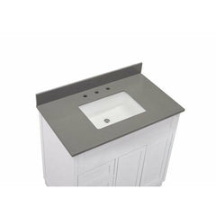 Altair 37" Single Sink Bathroom Vanity Countertop - Madrid in Concrete Gray - The Home Selection