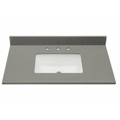Altair 37" Single Sink Bathroom Vanity Countertop - Madrid in Concrete Gray - The Home Selection