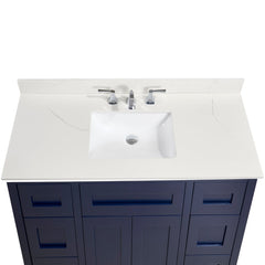 Altair 49" Single Sink Bathroom Vanity Countertop - Belluno in Milano White - The Home Selection