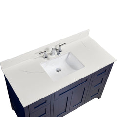 Altair 49" Single Sink Bathroom Vanity Countertop - Belluno in Milano White - The Home Selection