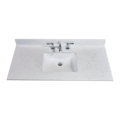 Altair 49" Single Sink Bathroom Vanity Countertop - Frosinone in Jazz White - The Home Selection