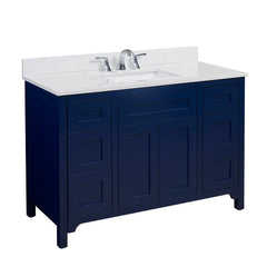 Altair 49" Single Sink Bathroom Vanity Countertop - Frosinone in Jazz White - The Home Selection