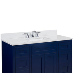 Altair 49" Single Sink Bathroom Vanity Countertop - Frosinone in Jazz White - The Home Selection