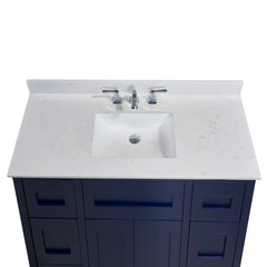 Altair 49" Single Sink Bathroom Vanity Countertop - Frosinone in Jazz White - The Home Selection