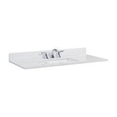 Altair 49" Single Sink Bathroom Vanity Countertop - Frosinone in Jazz White - The Home Selection