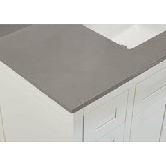 Altair 49" Single Sink Bathroom Vanity Countertop - Madrid in Concrete Grey - The Home Selection