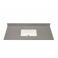 Altair 49" Single Sink Bathroom Vanity Countertop - Madrid in Concrete Grey - The Home Selection