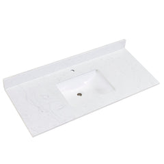 Altair 49" Single Sink Bathroom Vanity Countertop - Salerno in Aosta White - The Home Selection