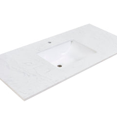 Altair 49" Single Sink Bathroom Vanity Countertop - Salerno in Aosta White - The Home Selection