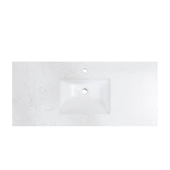 Altair 49" Single Sink Bathroom Vanity Countertop - Salerno in Aosta White - The Home Selection