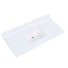 Altair 49" Single Sink Bathroom Vanity Countertop - Viterbo in Snow White - The Home Selection