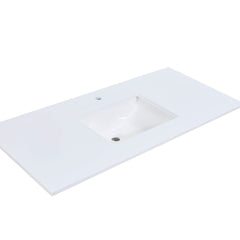 Altair 49" Single Sink Bathroom Vanity Countertop - Viterbo in Snow White - The Home Selection