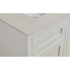 Altair 61" Double Sink Bathroom Vanity Countertop - Belluno in Milano White - The Home Selection