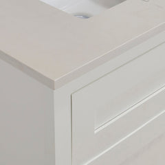 Altair 61" Double Sink Bathroom Vanity Countertop - Belluno in Milano White - The Home Selection