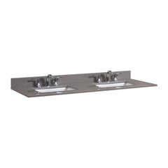 Altair 61" Double Sink Bathroom Vanity Countertop - Imperia in Mountain Gray - The Home Selection