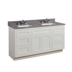 Altair 61" Double Sink Bathroom Vanity Countertop - Imperia in Mountain Gray - The Home Selection