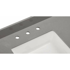 Altair 61" Double Sink Bathroom Vanity Countertop - Madrid in Concrete Grey - The Home Selection