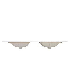 Altair 61" Double Sink Bathroom Vanity Countertop - Salerno in Aosta White - The Home Selection