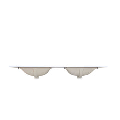 Altair 61" Double Sink Bathroom Vanity Countertop - Viterbo in Snow White - The Home Selection