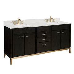 Altair 73" Double Sink Bathroom Vanity Countertop - Belluno in Milano White - The Home Selection