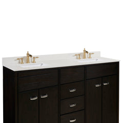 Altair 73" Double Sink Bathroom Vanity Countertop - Belluno in Milano White - The Home Selection