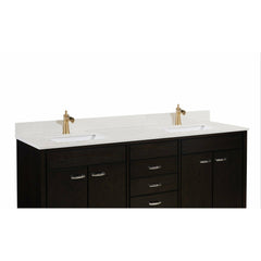 Altair 73" Double Sink Bathroom Vanity Countertop - Belluno in Milano White - The Home Selection