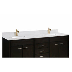 Altair 73" Double Sink Bathroom Vanity Countertop - Frosinone In Jazz White - The Home Selection