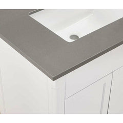 Altair 73" Double Sink Bathroom Vanity Countertop - Madrid in Concrete Grey - The Home Selection