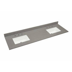 Altair 73" Double Sink Bathroom Vanity Countertop - Madrid in Concrete Grey - The Home Selection