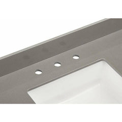 Altair 73" Double Sink Bathroom Vanity Countertop - Madrid in Concrete Grey - The Home Selection