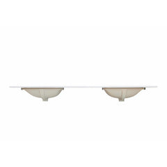 Altair 73" Double Sink Bathroom Vanity Countertop - Salerno in Aosta White - The Home Selection